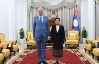ຮອງປະທານປະເທດ ຕ້ອນຮັບທູດອິສຣາແອນ ເຂົ້າຢ້ຽມຂໍ່ານັບອຳລາ