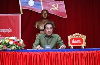 ສະຫາຍ ວັນໄຊ ພອງສະຫວັນ ເຄື່ອນໄຫວຢ້ຽມຢາມ ແລະ ເຮັດວຽກຢູ່ເມືອງຂວາ