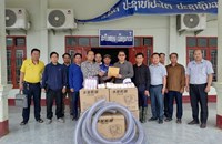 ຄະນະກຳມະການຄຸ້ມຄອງໄພພິບັດຂັ້ນແຂວງ ມອບເຄື່ອງຈັກສູບນໍ້າໃຫ້ເມືອງນາໝໍ້
