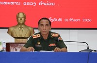 ກອງບັນຊາການທະຫານແຂວງຄຳມ່ວນ ປະດັບທຽບຊັ້ນນາຍທະຫານ