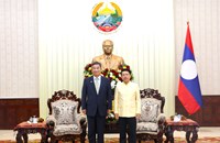 ນາຍົກລັດຖະມົນຕີ ຕ້ອນຮັບຄະນະຜູ້ແທນ ສ ເກົາຫຼີ ເຂົ້າຢ້ຽມຂ່ຳນັບ