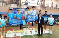 ສຳເລັດການແຂ່ງຂັນກິລາບານສົ່ງໃນຮົ່ມຊາຍ ຊີງຂັນປະທານຄະນະກຳມະການປົກຄອງແຂວງ​ຈໍາປາສັກ​