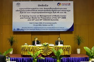 ຝຶກອົບຮົມ ວຽກງານບໍລິຫານສູນຂ່າວ ແລະ ຄຸ້ມຄອງສື່ມວນຊົນຕ່າງປະເທດ  ໃຫ້ແກ່ ພະນັກງານ LOs ແລະ VOs