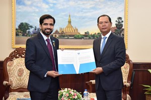 ຮອງລັດຖະມົນຕີກະຊວງການຕ່າງປະເທດ ຕ້ອນຮັບຜູ້ຕາງໜ້າ UNICEF ຍື່ນສານແຕ່ງຕັ້ງ