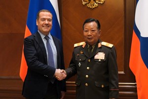 ລັດຖະມົນຕີກະຊວງປ້ອງກັນປະເທດ ເຂົ້າຢ້ຽມຂ່ຳນັບ ຮອງປະທານສະພາຄວາມໝັ້ນຄົງ ສ ຣັດເຊຍ