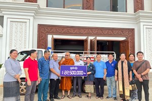 ສນຊ ປະກອບສ່ວນວັດຖຸ-ປັດໄຈຕ້ານນໍ້າຖ້ວມຢູ່ນະຄອນຫຼວງວຽງຈັນ