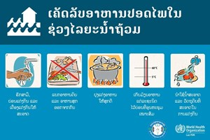 ຈົ່ງພ້ອມກັນມີສະຕິຕໍ່ການປ້ອງກັນພະຍາດຕ່າງໆທີ່ມາກັບນໍ້າຖ້ວມ-ນໍ້າເປື້ອນ