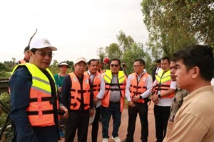 ການນໍານວຕິດຕາມສະພາບນໍ້າຖ້ວມລຽບຕາມຄອງລະບາຍນໍ້າອອກຈາກຕົວເມືອງ