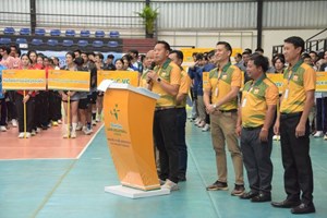 ແຂ່ງຂັນບານສົ່ງໃນຮົ່ມຍິງ-ຊາຍ ຊີງເງິນລາງວັນລວມເກືອບ 300 ລ້ານ