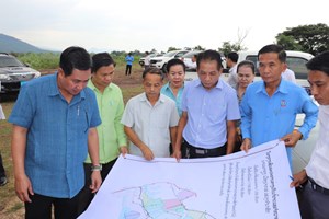 ເຈົ້າແຂວງຈໍາປາສັກ ຊຸກຍູ້ການຈັດຕັ້ງປະຕິບັດໂຄງການຊົນລະປະທານອ່າງເກັບນໍ້າຕາດແຊຄໍາຫວາຍ