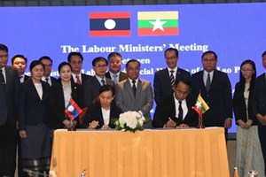 ລາວ-ມຽນມາເສີມສ້າງສາຍພົວພັນຮ່ວມມື ດ້ານແຮງງານ