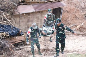 ກອງທັບປະຊາຊົນລາວ ຝຶກຊ້ອມທົດລອງກອບກູ້ໄພພິບັດຮ່ວມ 3 ກອງທັບ