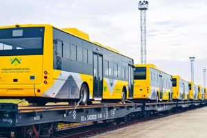 ລົດເມດ່ວນ BRT ຈຳນວນ 28 ຄັນມາຮອດນະຄອນຫຼວງວຽງຈັນແລ້ວ