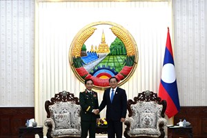 ນາຍົກລັດຖະມົນຕີ ຕ້ອນຮັບລັດຖະມົນຕີກະຊວງປ້ອງກັນປະເທດ  ສສ ຫວຽດນາມ