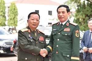 ພົບປະສອງຝ່າຍລັດຖະມົນຕີກະຊວງປ້ອງກັນປະເທດ ລາວ- ຫວຽດນາມ.