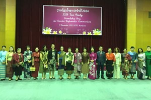 ງານລ້ຽງນໍ້າຊາ ພົບປະນັກການທູດຍິງແລະ ພັນລະຍານັກການທູດ ປະຈໍາປີ