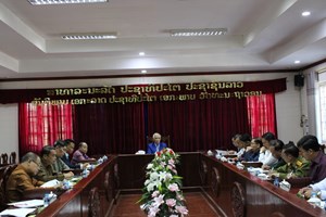 ຫົວໜ້າ ຄອສພ ເຄື່ອນໄຫວຕິດຕາມຊຸກຍູ້ການກະກຽມດຳເນີນກອງປະຊຸມໃຫຍ່ 3 ຂັ້ນ ຂອງພັກ