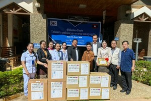 ສາທາລະນະສຸກ ເມືອງຊະນະຄາມ ຮັບຢາປົວພະຍາດຈາກ LKFA