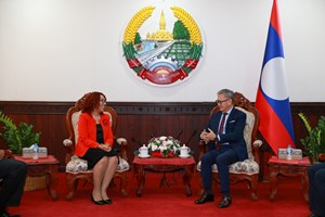 ລັດຖະມົນຕີກະຊວງການຕ່າງປະເທດ ຕ້ອນຮັບການເຂົ້າຢ້ຽມຂໍ່ານັບຂອງ ບັນດາທູດປະເທດເພື່ອນມິດ