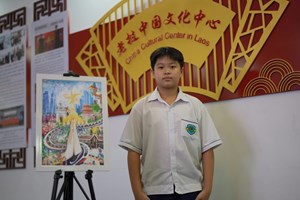 ເຍົາວະຊົນລາວໄດ້ຮັບລາງວັນທີໜຶ່ງປະກວດແຕ້ມຮູບ ເຍົາວະຊົນສາກົນ