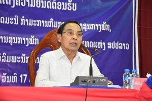 ທ່ານ ບຸນທອງ ຈິດມະນີ ເຄື່ອນໄຫວຊີ້ນຳວຽກງານທີ່ເມືອງໄຊບູລີ