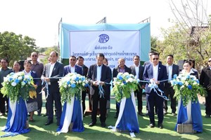 ມອບ-ຮັບໂຄງການກໍ່ສ້າງເສັ້ນທາງປູຢາງ ບ້ານນ້ຳສະນາມ-ບ້ານນາຂາມ ເມືອງຄູນຄຳ