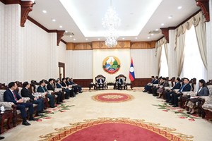 ທ່ານນາຍົກລັດຖະມົນຕີ ຕ້ອນຮັບລັດຖະມົນຕີກະຊວງຍຸຕິທຳຫວຽດນາມ