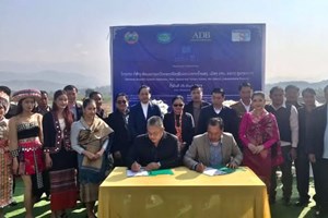 ໂຄງການກໍ່ສ້າງ-ສ້ອມແປງ ລະບົບຊົນລະປະທານນໍ້າແສງ ສາມາດສະໜອງນ້ຳ ກວມ 14 ບ້ານ