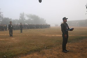 ສູນຝຶກອົບຮົມ ກອງພົນທະຫານຮາບທີ3 ຈັດພິທີ ເຄົາລົບທຸງປະຈໍາເດືອນ ທັນວາ 2024.