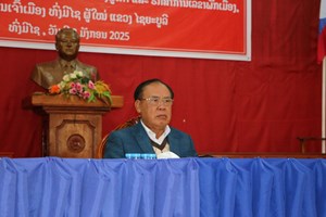 ພິທີມອບ-ຮັບໜ້າທີ່ລະຫວ່າງເຈົ້າເມືອງທົ່ງມີໄຊ ຜູ້ເກົ່າ ແລະ ຜູ້ໃໝ່