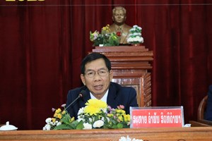 ສະຫາຍຄໍາພັນ ສິດທິດຳພາ ເນັ້ນຫຼາຍບັນຫາຕໍ່ອົງຄະນະພັກເມືອງກາສີ