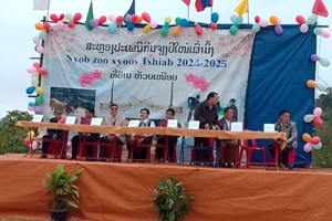 ເຜົ່າມົ້ງບ້ານຫ້ວຍເໝືອຍ ຈັດງານບຸນນໍເປ ເຈົ່າ