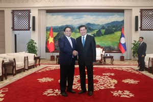 ປະທານປະເທດ ຕ້ອນຮັບການເຂົ້າຢ້ຽມຂໍ່ານັບຂອງ ນາຍົກລັດຖະມົນຕີ ສສ ຫວຽດນາມ