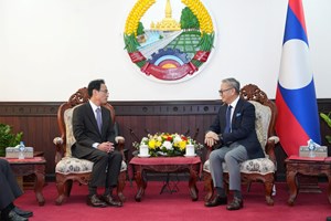 ລມຕ ກະຊວງການຕ່າງປະເທດ ຕ້ອນຮັບທູດຍີ່ປຸ່ນ ປະຈໍາ ສປປ ລາວ