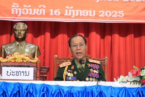 ແຂວງວຽງຈັນ ປາຖະກະຖາວັນສ້າງຕັ້ງກອງທັບ ຄົບຮອບ 76 ປີ