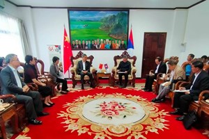 ປະທານກອງທຶນມູນນິທິແບ່ງປັນຮ່ວມກັນ ສປ ຈີນ ຢ້ຽມຢາມແຂວງຫຼວງນ້ຳທາ