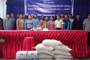 ເມືອງພຽງ ໄດ້ຮັບເຂົ້າຊ່ວຍເຫຼືອຈາກກະຊວງແຮງງານ ແລະ ສະຫວັດດີການສັງຄົມ