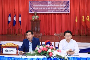 ຄະນະຊຸດຝຶກອົບຮົມພະນັກງານນຳພາ-ຄຸ້ມຄອງຂັ້ນສູງພົບປະແລກປ່ຽນບົດຮຽນກັບແຂວງວຽງຈັນ