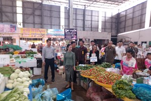 ລົງກວດກາຈັດສັນຄວາມບໍ່ເປັນລະບຽບຮຽບຮ້ອຍໃນຕະຫຼາດເມືອງໄຊທານີ