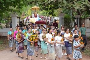 ເມືອງແກ່ນທ້າວ ຈັດກິດຈະກໍາແຫ່ນາງສັງຂານ ແລະ ບາສີສູ່ຂວັນນາງສັງຂານ.