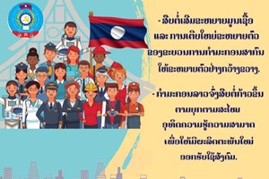 ເສີມຂະຫຍາຍມູນເຊື້ອອັນດີງາມຂອງກຳມະກອນສາກົນ  (ເນື່ອງ​ໃນ​ໂອກາດວັນ​ກໍາມະກອນ​ສາກົນ 1 ພຶດສະພາ ຄົບຮອບ 139 ປີ(1/5/1886-1/5/2025)