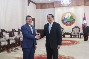 ນາຍົກລັດຖະມົນຕີ ຕ້ອນຮັບ ລັດຖະມົນຕີກະຊວງກະສິກໍາ, ປ່າໄມ້ ແລະ ການປະມົງ ກຳປູເຈຍ