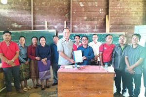 ປະຊາຊົນ 101 ຄອບຄົວ ຢູ່ບ້ານ ນໍ້າປິກ ໄດ້ຊົມໃຊ້ນໍ້າລິນແລ້ວ