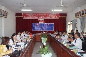 ຄະນະຜູ້ແທນໂຮງຮຽນການເມືອງ ແຂວງຜົ້ງສາລີ ແລະ ແຂວງດຽນບຽ່ນພົບປະແລກປ່ຽນບົດຮຽນ