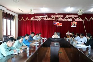 ຮອງປະທານຄະນະກວດກາສູນກາງພັກ ເຄື່ອນໄຫວຢ້ຽມຢາມ ແລະ ເຮັດວຽກຢູ່ເມືອງ ຍອດອູ.