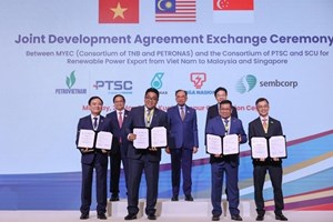 ຫວຽດ​ນາມ ​ສົ່ງ​ອອກ​ໄຟ​ຟ້າ​ພະ​ລັງ​ງານ​ທົດ​ແທນ​ໄປ​ຍັງ ມາ​ເລ​ເຊຍ ແລະ ສິງ​ກະ​ໂປ