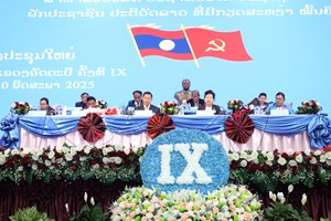 ໄຂກອງປະຊຸມໃຫຍ່ຜູ້ແທນແມ່ຍິງ ແຂວງອັດຕະປືສະໄໝທີ IX