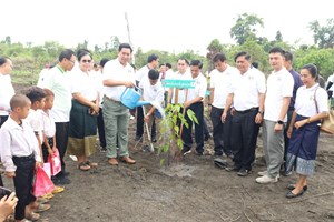 ຈໍາປາສັກ ສຸມໃສ່ປູກໄມ້​ເພື່ອເພີ່ມພື້ນທີ່ສີຂຽວ