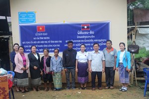 ມອບ-ຮັບບ້ານແຫ່ງຄວາມຮັກຂອງຂວັນຈາກສະຫະພັນແມ່ຍິງ ແຂວງຝຸເຖາະ ໃຫ້ແກ່ 2 ຄອບຄົວ ຢູ່ເມືອງລອງ