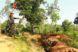 ກອງພັນໃຫຍ່ 11 ສຳເລັດການປະຕິບັດຍິງລູກປືນແທ້